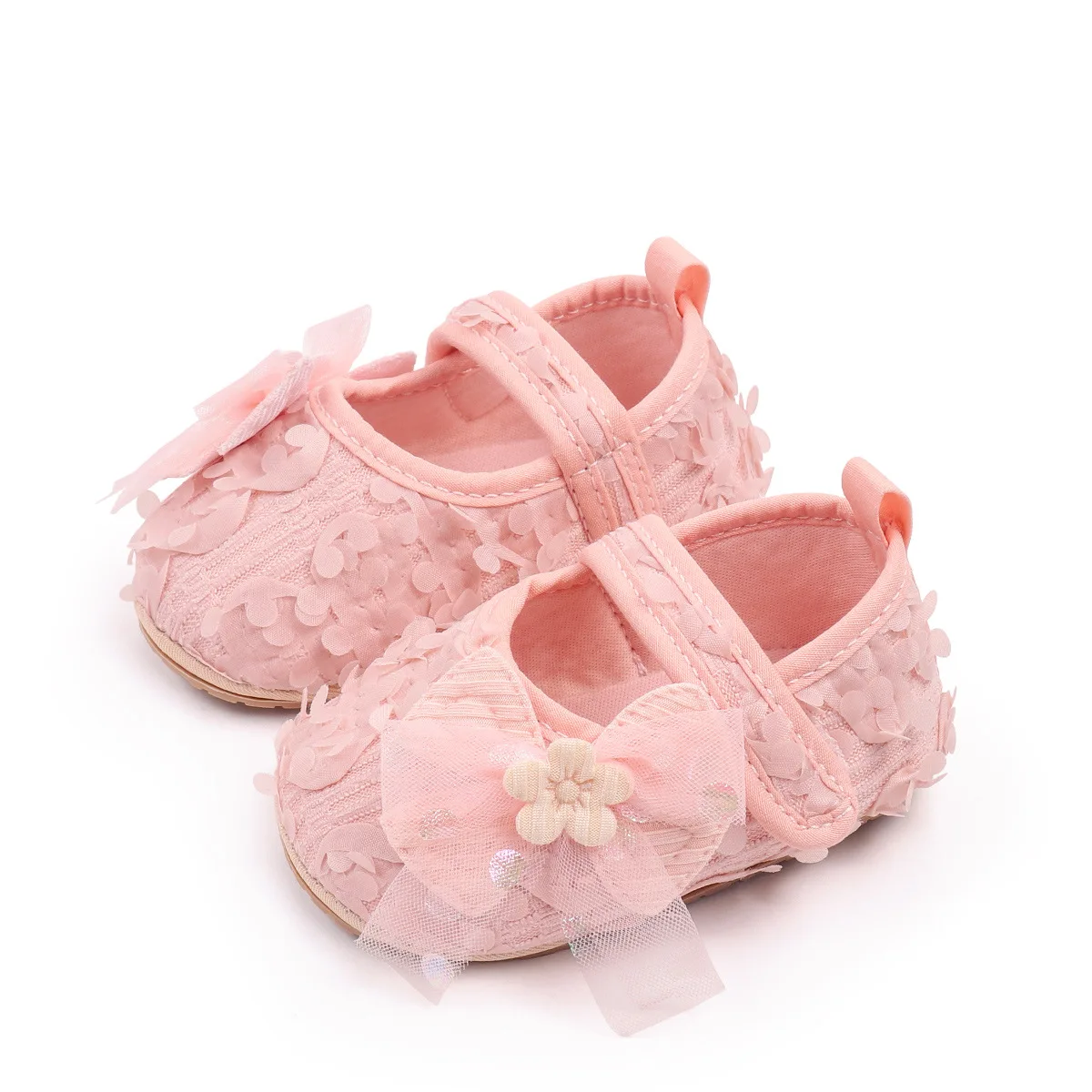 Girls' Shoes 2026 Spring New Baby Shoes 0-1Y Old Bow Princess Shoe Soft Soled Sneakers Versatile Kids Shoe Туфли Для Девочки