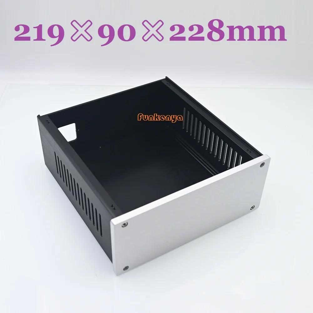 

W219 H90 D228 Aluminum DIY Ventilated Panel Chassis Preamp Amp Headphone Case PSU Rear Class Enclosure Earphone DAC Decoder PSU