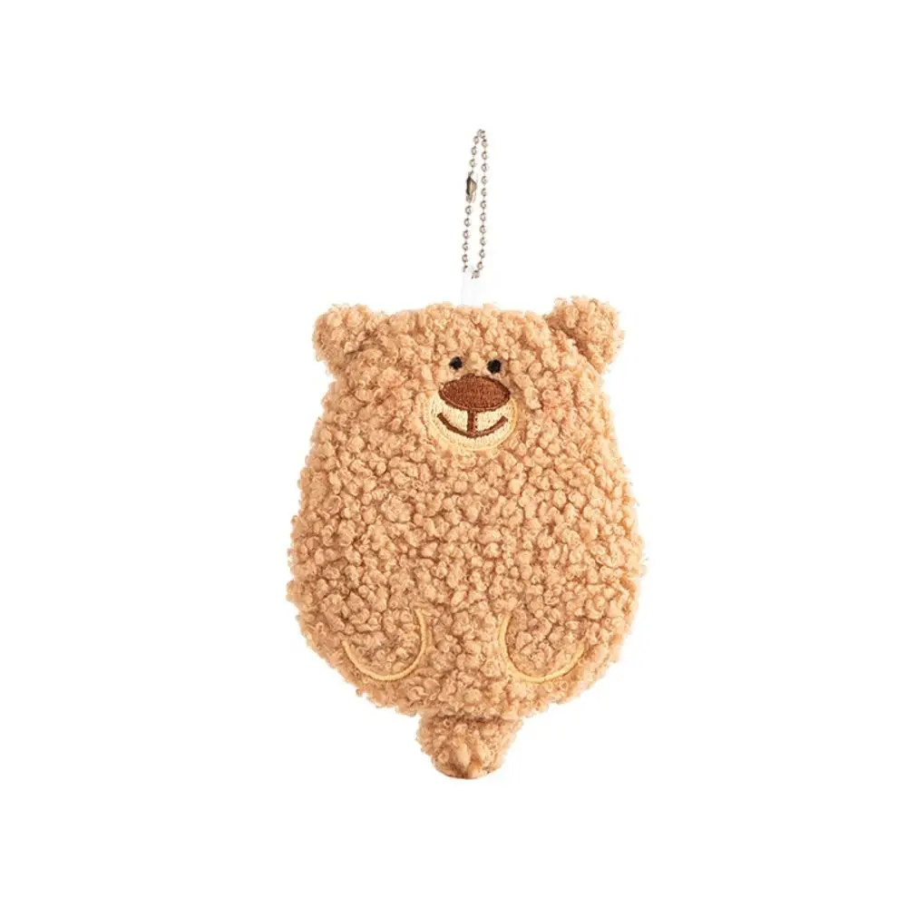 Zipper Bear Coin Purse Wallet Money Bag Bag Pendant Cute Plush Purse Bag Keyring Coin Pouch Embroidered Bear Earphone Bag