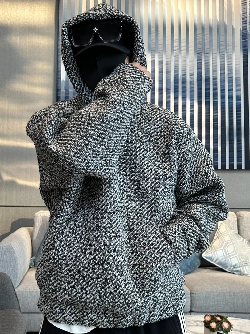 هودي فضفاض بتصميم جديد للربيع، ملابس خارجية محبوكة عصرية للزوجين، قميص علوي أنيق متعدد الاستخدامات، ملابس الشارع للرجال