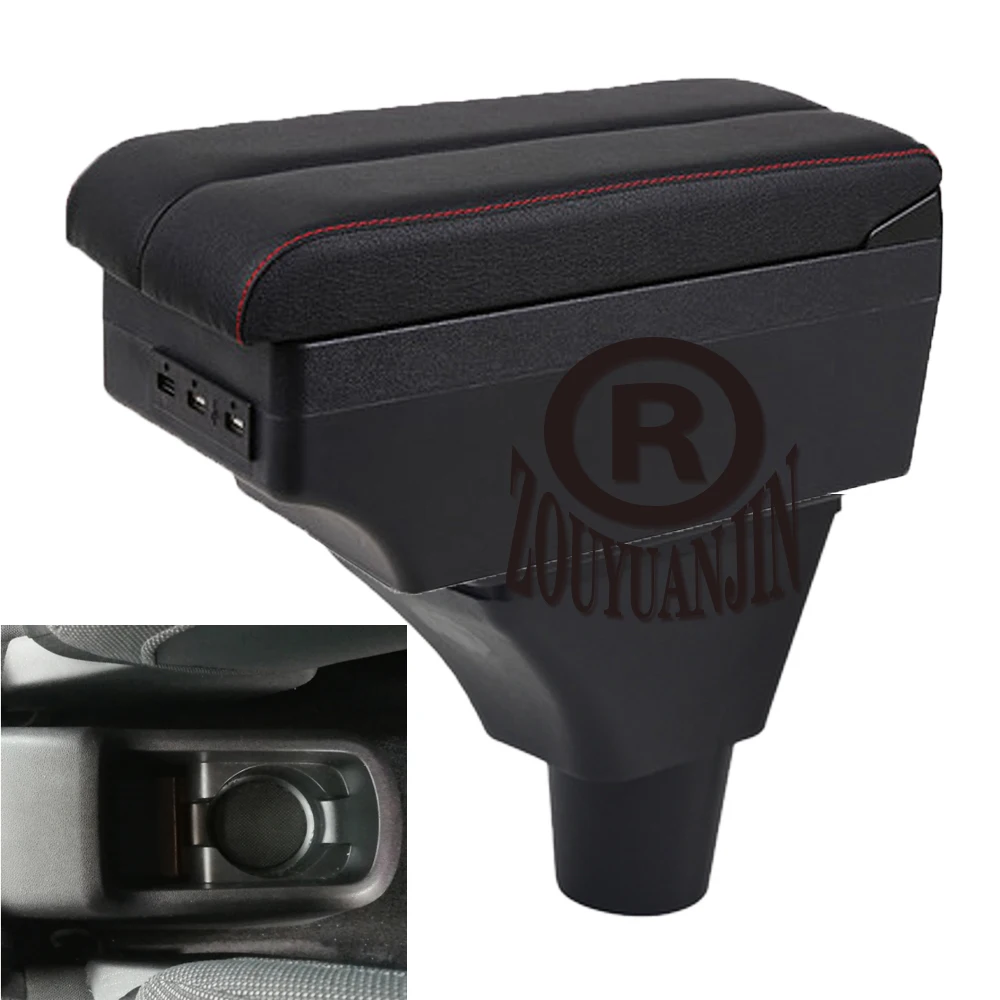 

For Citroen C3 C4 Armrest Box Central Content Interior Elbow Arm Rest Storage Car-styling Accessories Part with USB Cup Holder