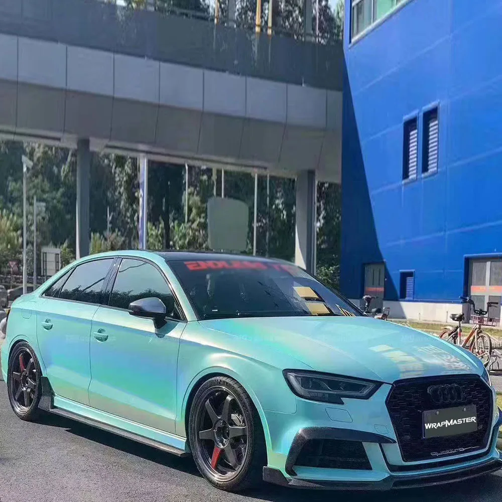 1.52*18m Tiffany Iridescence Holographic Car Roof Vinyl Film Body Wraps