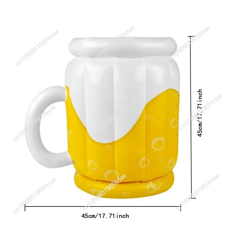 

Ice Bucket Beach Pool Party Beer Cooler Ice Refrigerated Inflatable Supplies Mug Inflatable Beer Mug Outdoor Portable