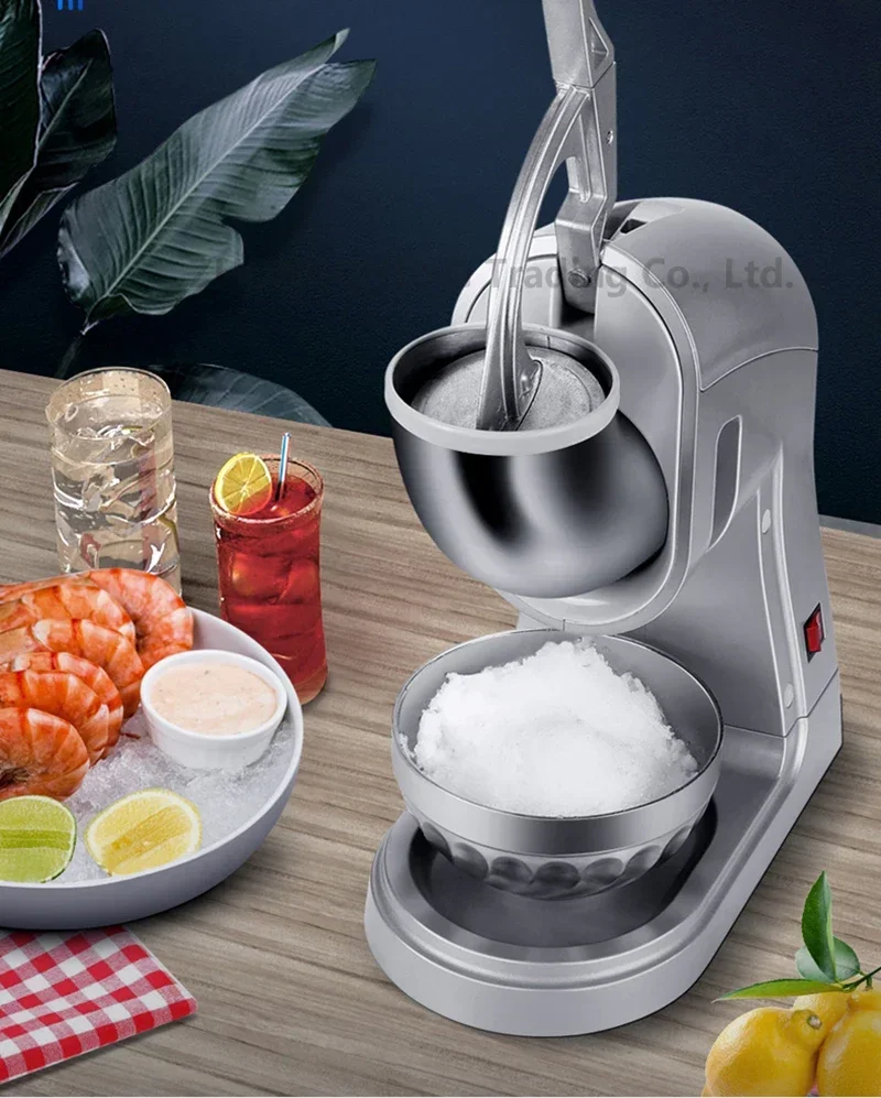 

80kg/h Commercial Ice Crusher Electric Shaved Ice Machine milk tea shop small ice Maker