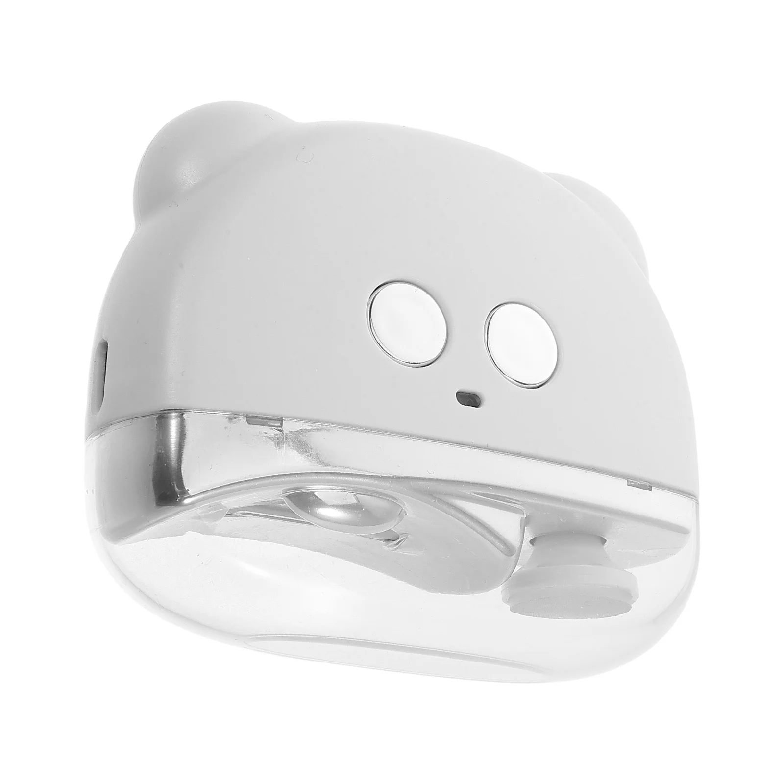 Moedor de unhas elétrico portátil bonito dos desenhos animados recarregável polidor para crianças adultos uso doméstico aparador de unhas suaves branco