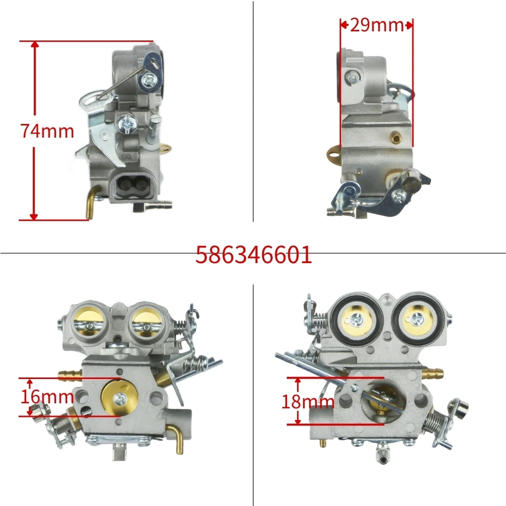 عالية الأداء الألومنيوم 253 253R 553RS العشب الانتهازي استبدال 586346601 جزازة المكربن