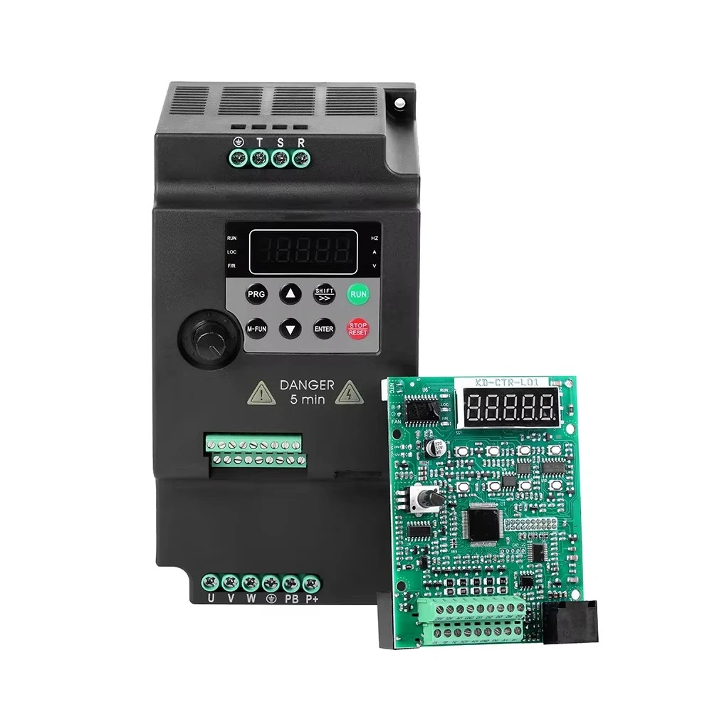 Frequency Inverter 380V Three Phase 220V Single Phase to 0.75 1.5 2.2 5.5KW Motor Pump Fan Speed Controller