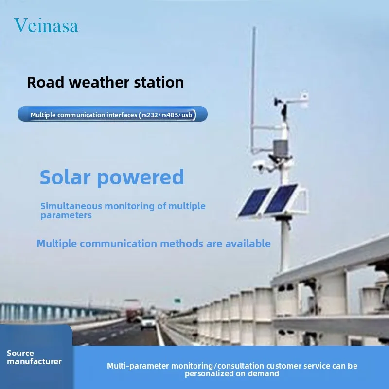 Veinasa Highway Meteorological Station FAWS004 Expressway Environmental Monitoring Station Solar-Powered Multi-Parameter