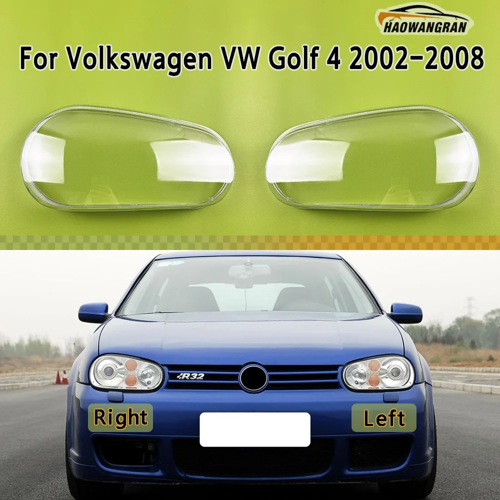 

For Volkswagen VW Golf 4 2002 2003 2004 2005-2008 Transparent Lampshade Headlight shell Plexiglass Replace Original Lens Cover