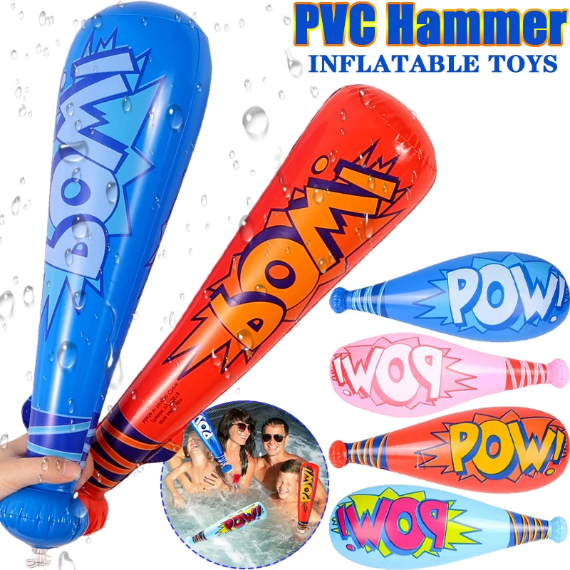 

PVC Inflatable Toys Funny Hammer Blow Up Fighting Games Kids Boys Swimming Pool Safety Float Water Playing Toys Favor Gifts