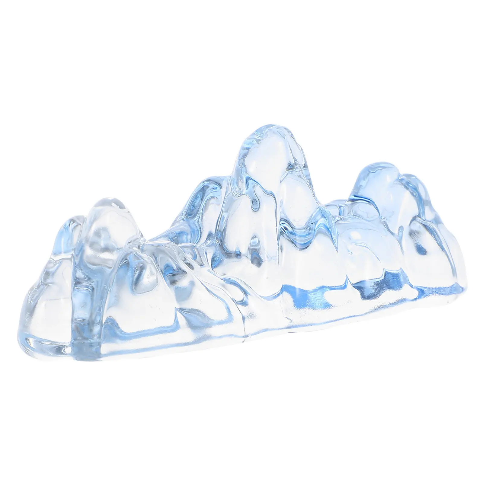 Crystal Landscape Paperweight Calligraphy Brush Holder Writing Instrument Rest for Calligraphy Painting Studio