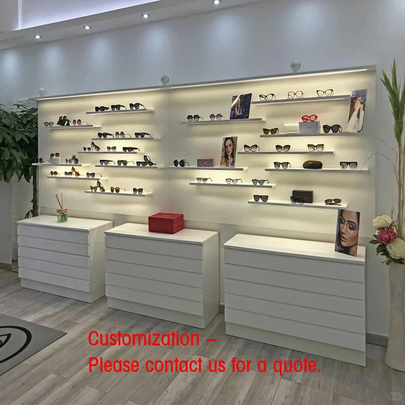 

custom.Customizable LED-Lit Retail Display Rack Color Customization Powder Coated Mirror/Glass/Solid/Ventilated Back Show