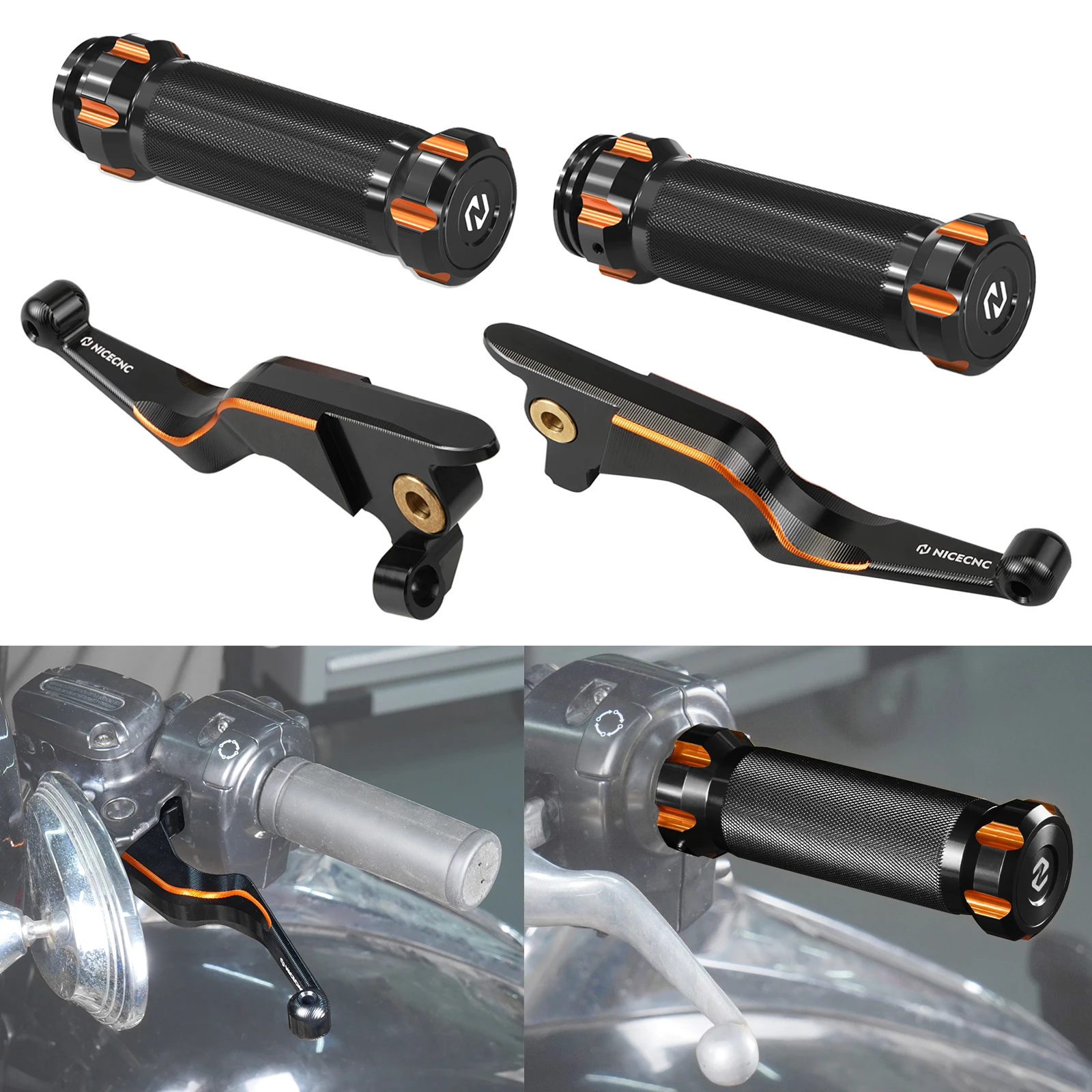 

NICECNC Clutch Brake Levers/Grips for Harley Street Glide/Special FLHXS FLHX Ultra Limited Low 2017-2019 Ultra Limited 2017-2020