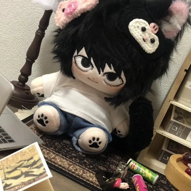 Death Note Anime brinquedos de pelúcia para crianças e adultos, boneca L Lawliet, fantoche de vestir, reescrever Kawaii, algodão, presentes colecionáveis