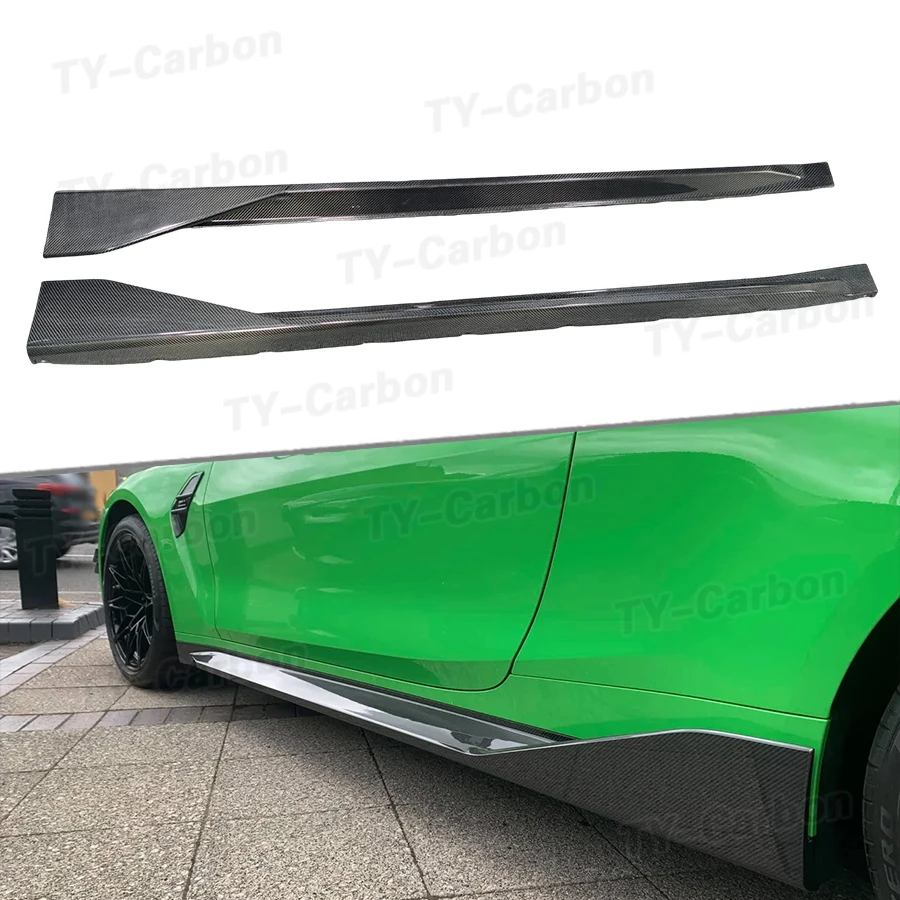 

Dry Carbon Fiber MP Style Side Skirts for BMW 3 4 Series G80 G82 G83 M3 M4 2021+ Car Side Skirt Splitter Extensions Body Kits