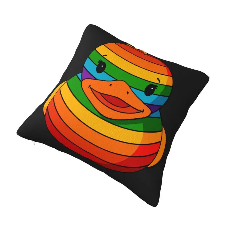 Custom Rainbow Rubber Duck Luxury Throw Pillow Covers Cushions Cover for Sofa