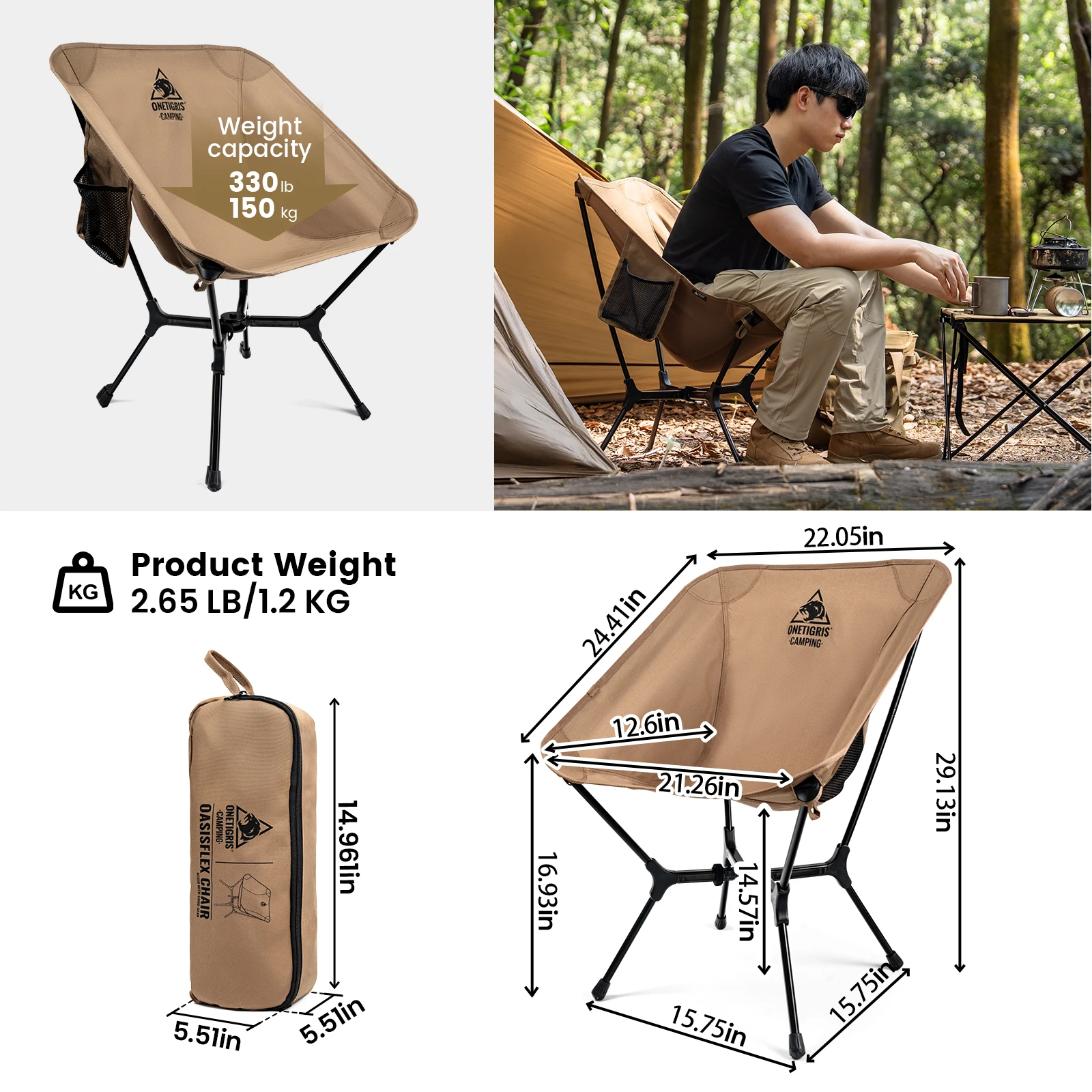OneTigris OasisFlex Camping Ch - огляд і ціна Woodworking Outdoor Furniture