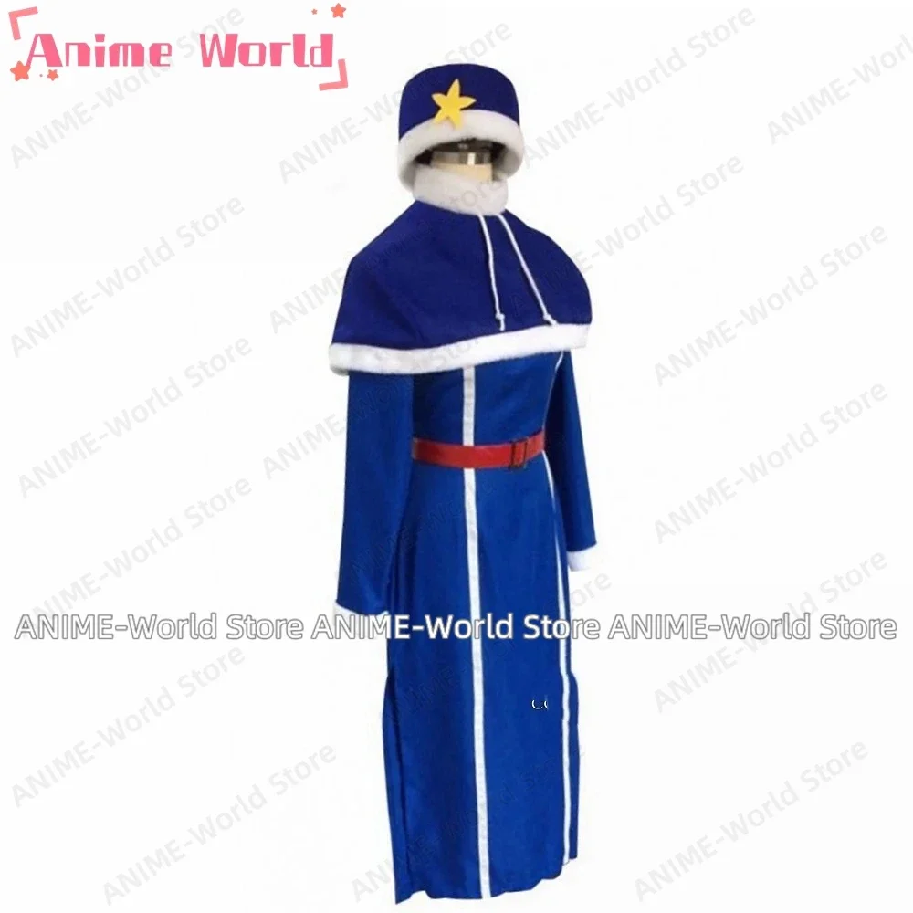 《Custom Size》Anime Juvia Lockser Cosplay Costume with Hat Woman Halloween Blue Outfit Dress Wig