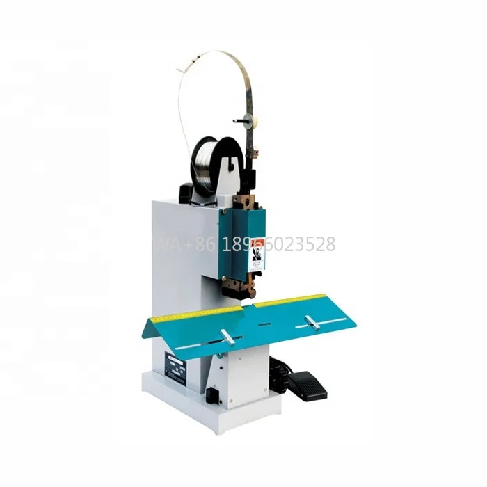 QK- 8702 High Efficiency High Speed Handy Single Head Paper Notebook Booklet Making Machine Wire Saddle Stitching Machine