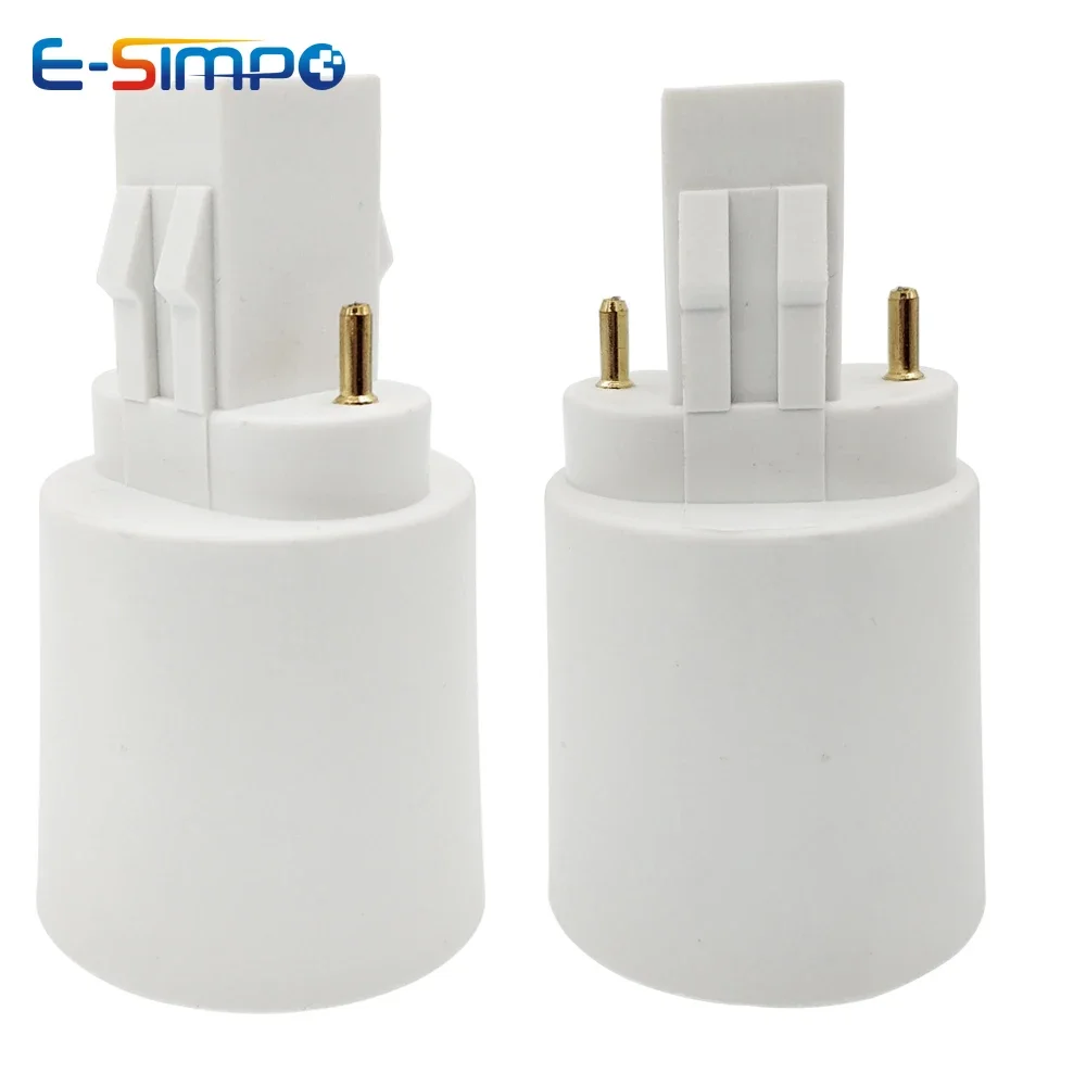 2pcs GX23 2P To E26/e27 Light Socket Adapter PL-S CFL GX23-2 To E26 Led Lamp Base Converter Install Screw E26/e27 To Gx23 Holder