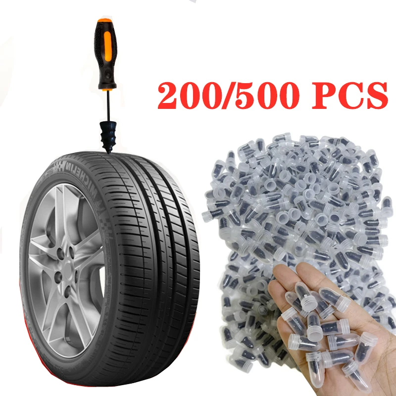 

200/500 Pcs Vacuum Tyre Repair Nail for Motorcycle Car Trucks Scooter Bike Tire Puncture Repair Universal Tubeless Rubber Nails