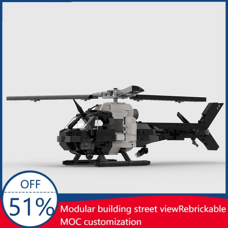 

432PCS Eurocopter AS350 Squirrel Police Helicopter MOC Model Building Blocks DIY Assembly Educational Birthday Christmas Gifts