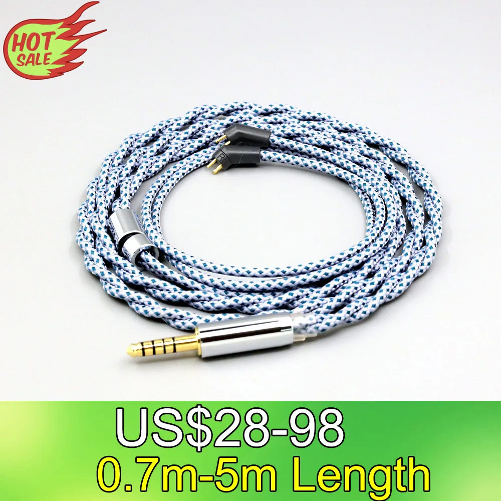 99% Pure Silver Mix Graphene OCC Shielding Earphone Cable For Etymotic ER4B ER4PT ER4S ER6I ER4 2pin LN008663