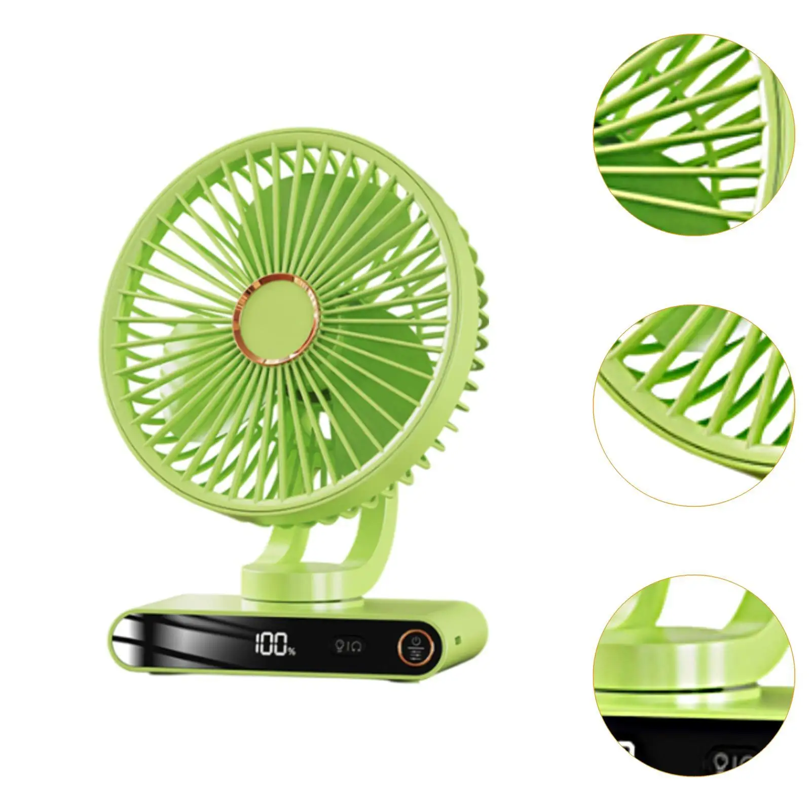 مروحة مكتب محمولة، مروحة تبريد شخصية، متعددة الوظائف، تدفقات هواء قوية، مدمجة