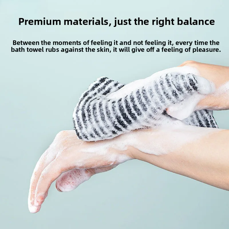 منشفة حمام من ألياف الكربون، منشفة حمام للرجال والنساء، لا تؤذي الجزء الخلفي من منشفة الاستحمام الطويلة.