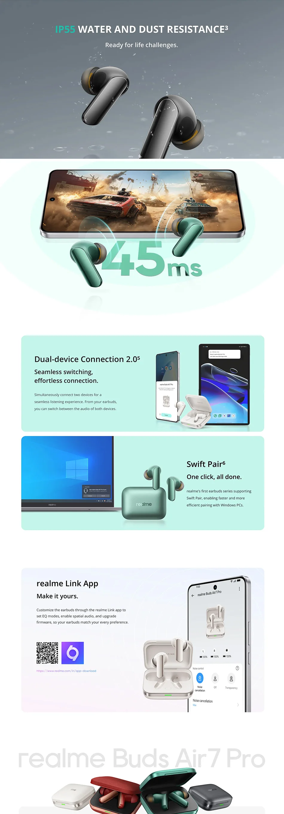 realme Buds Air 7 Pro Bluetooth-Kopfhörer Globale Version Für realme 16 pro plus realme GT 8 Pro 48 Stunden Akkulaufzeit Hi-Res 53dB – Detail 12