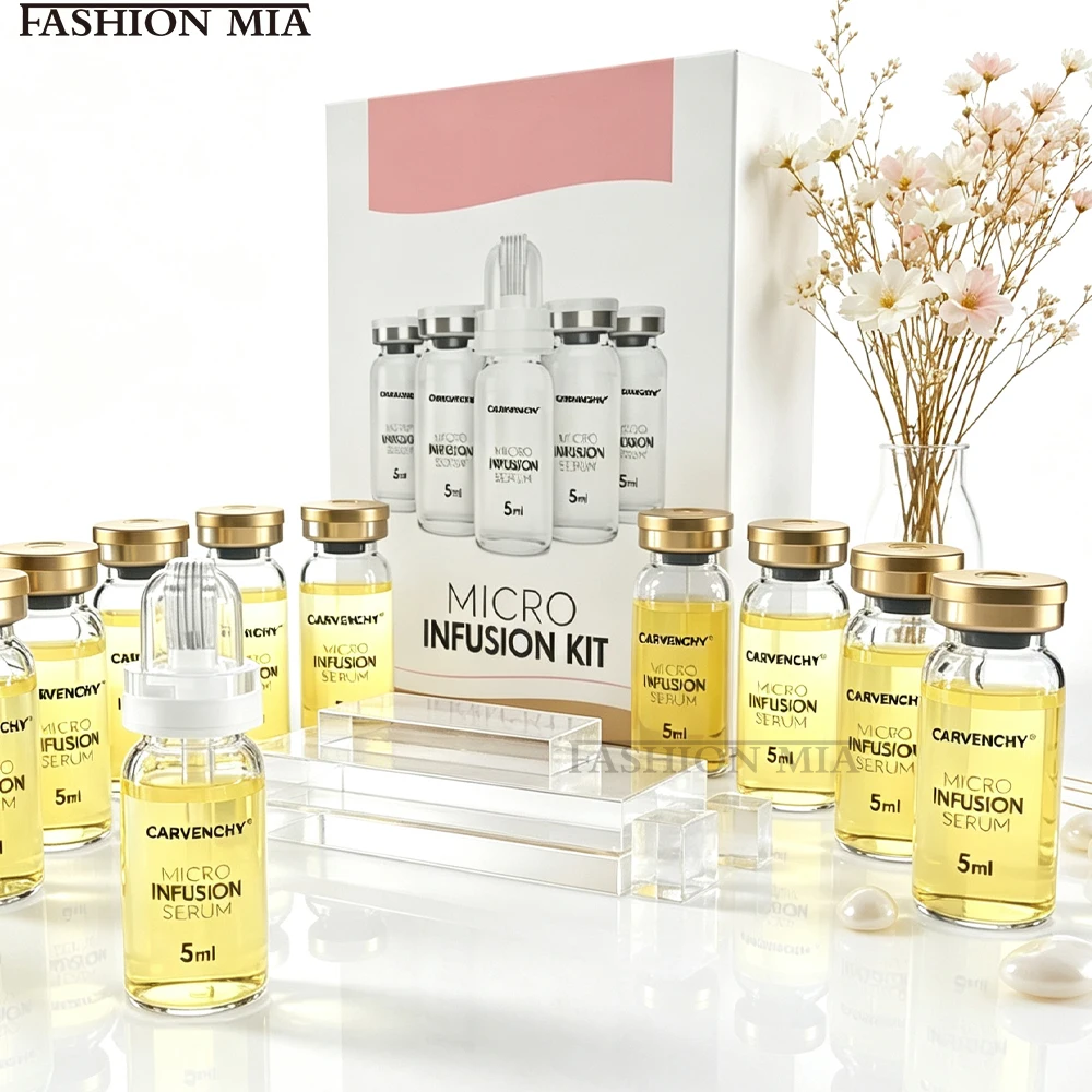Korean Hyaluronic Acid Micro Molecule 0.25mm Microneedling Serum Kit Collagen Firming Rejuvenation Hydrating Daily Care