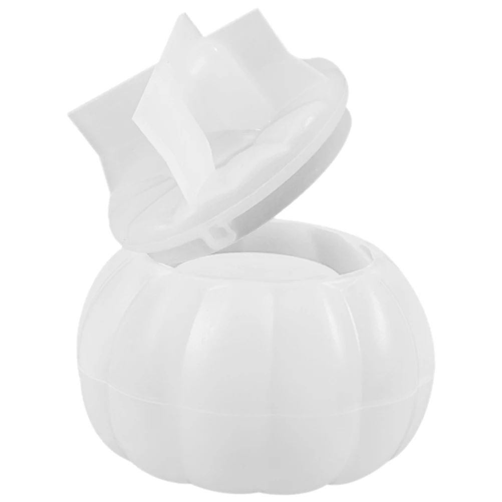 

2 pcs Halloween Jar Molds Silicone Pumpkin Container Casting Molds With Lid For Diy Storage Decoration Halloween Candy Box