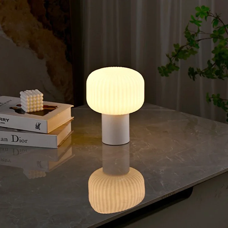 Mushroom Touch Led Table Light Japanese Style Night Lighting For Home Bar Bedroom Bedside Portable Atmosphere LED Desk Lamps