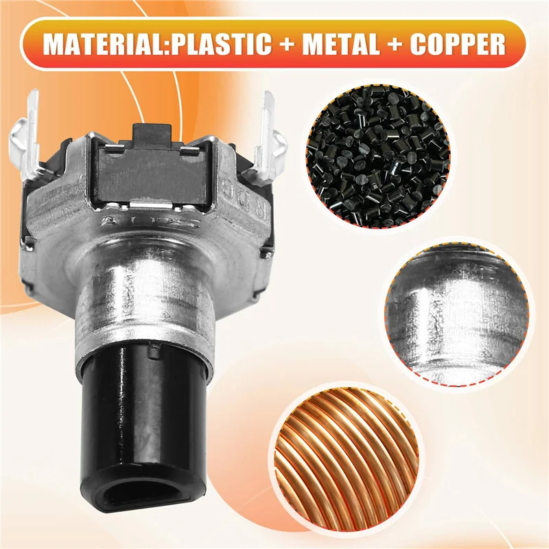 

A01F-10 шт. EC12D1524403 Автомобильный навигационный компакт-диск, кодировщик громкости с кнопочным переключателем EC12, круглый тип, 30 положений, 15 импульсов