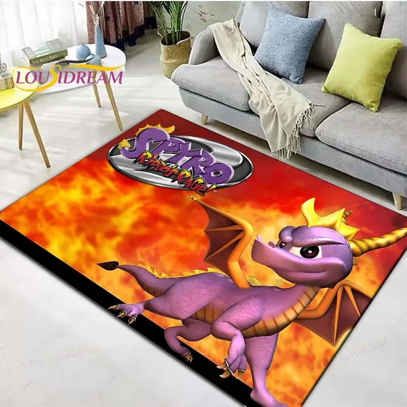 3D Classic Games S-Spyro Dragon Printed  Carpets Living Room Anti-Skid Area Rug Kids Bedroom Mats Yoga Mat Large Carpet Decor