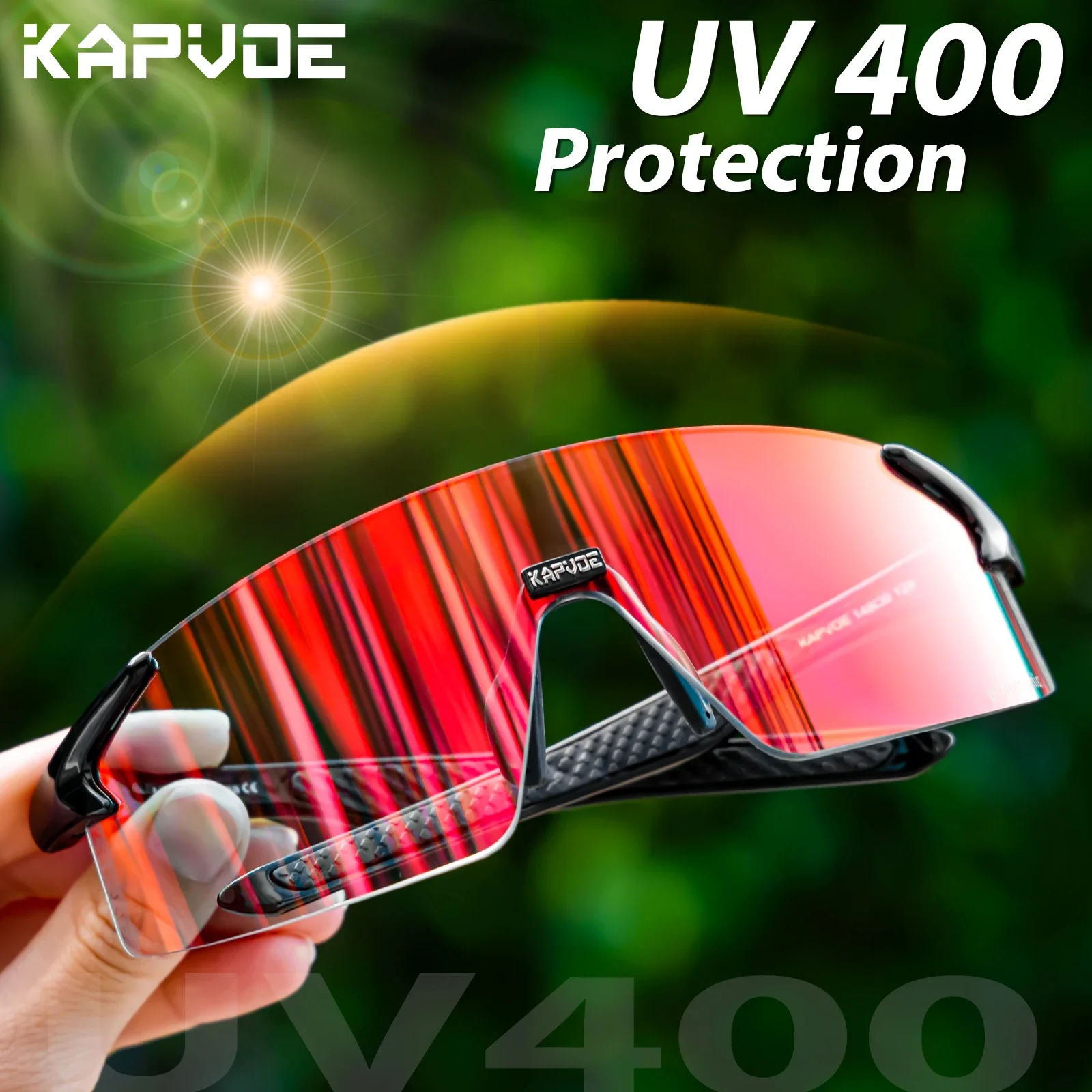 KAPVOE Bike Cycling Glasses Photochromic Bicycle Cycling Sunglasses Women Outdoor Sport Eyewear Driving fishing camping Goggles