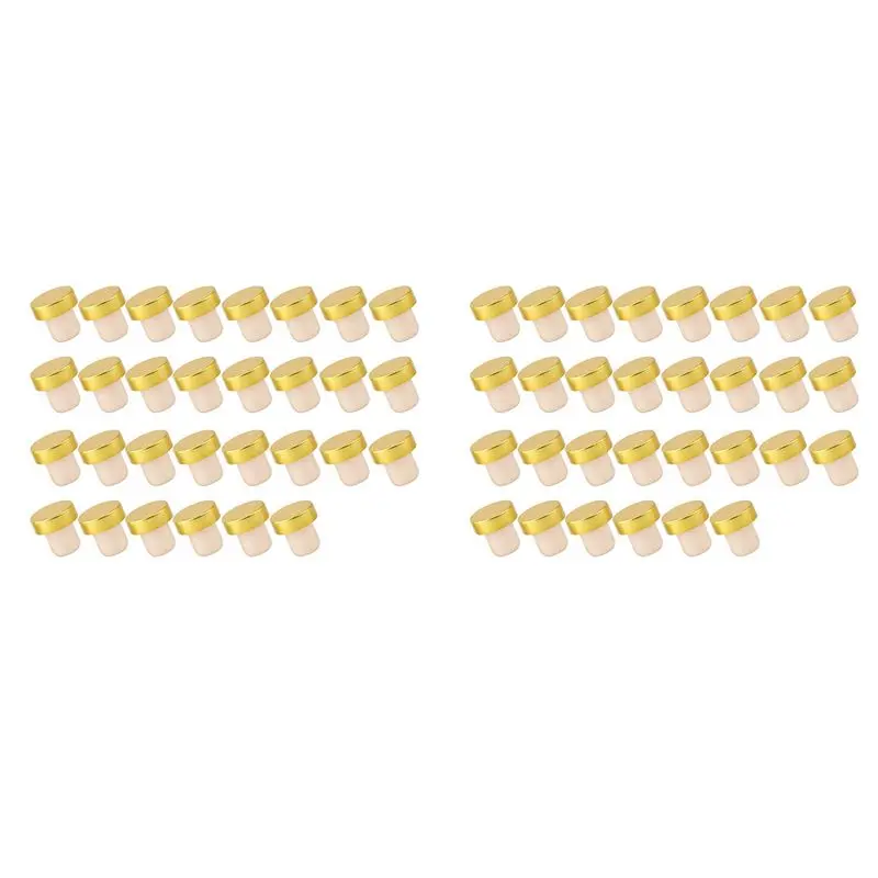 ABMS-60Pcs Champagne Rubber Bottle Cap Cover Wine Stopper Kitchen Bar Supplies T-Shape Bottle Sealing Plug Bar Beer Cork