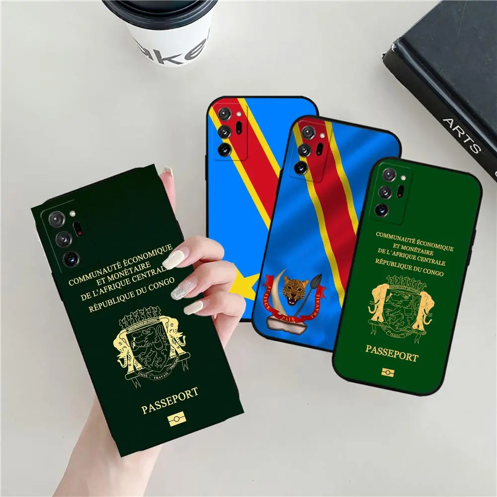 Democratic Republic Of The Congo Flag Case For Samsung Galaxy Note 20 10 Ultra Pro Plus M62 M51 M33 A15 A14 A13 A06 A05S Cover