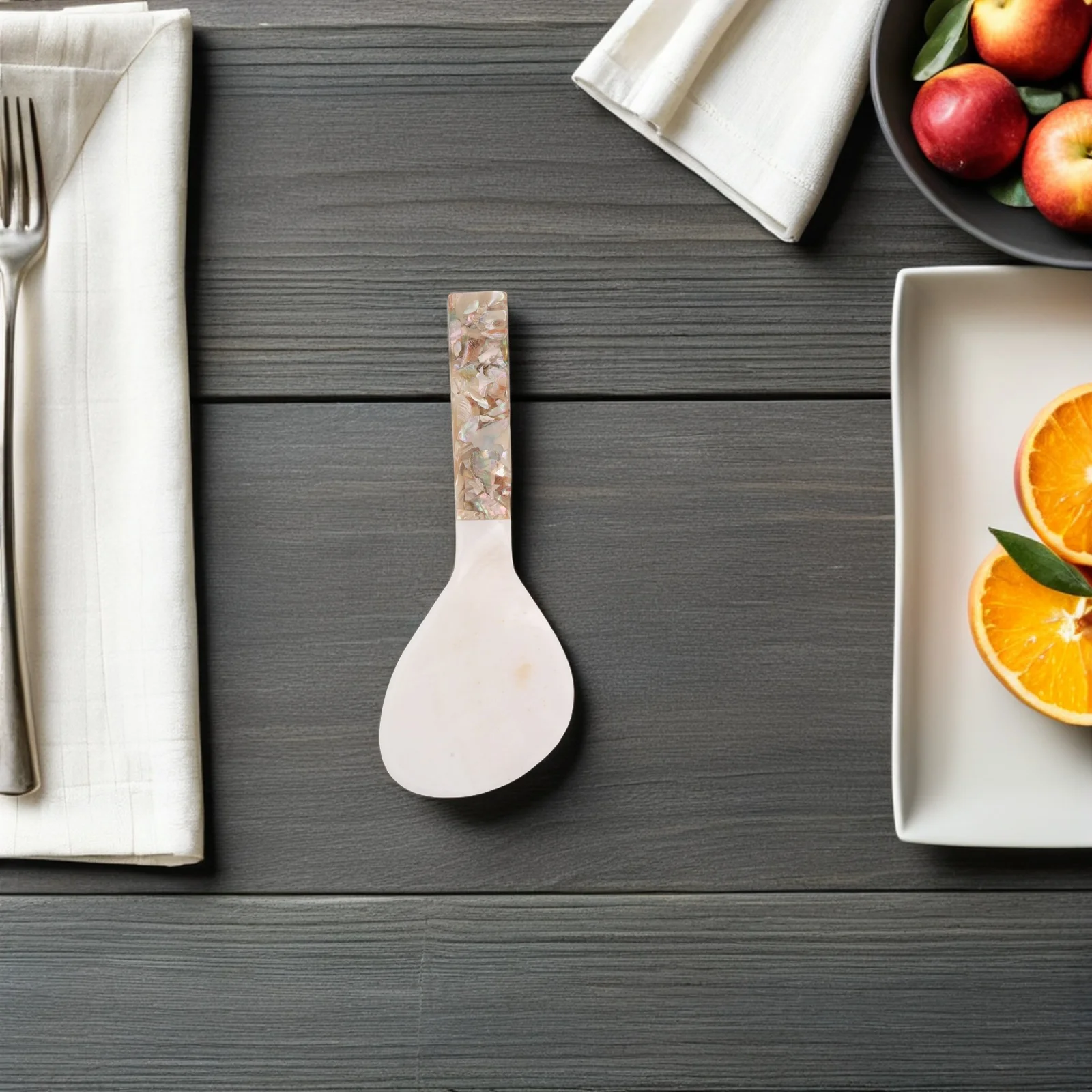 

Natural Shell Rice Spoon: Non-Stick Rice Cooker Spatula For Serving Stir-Fry Salad Cooking Utensil Reusable Paddle Scoop