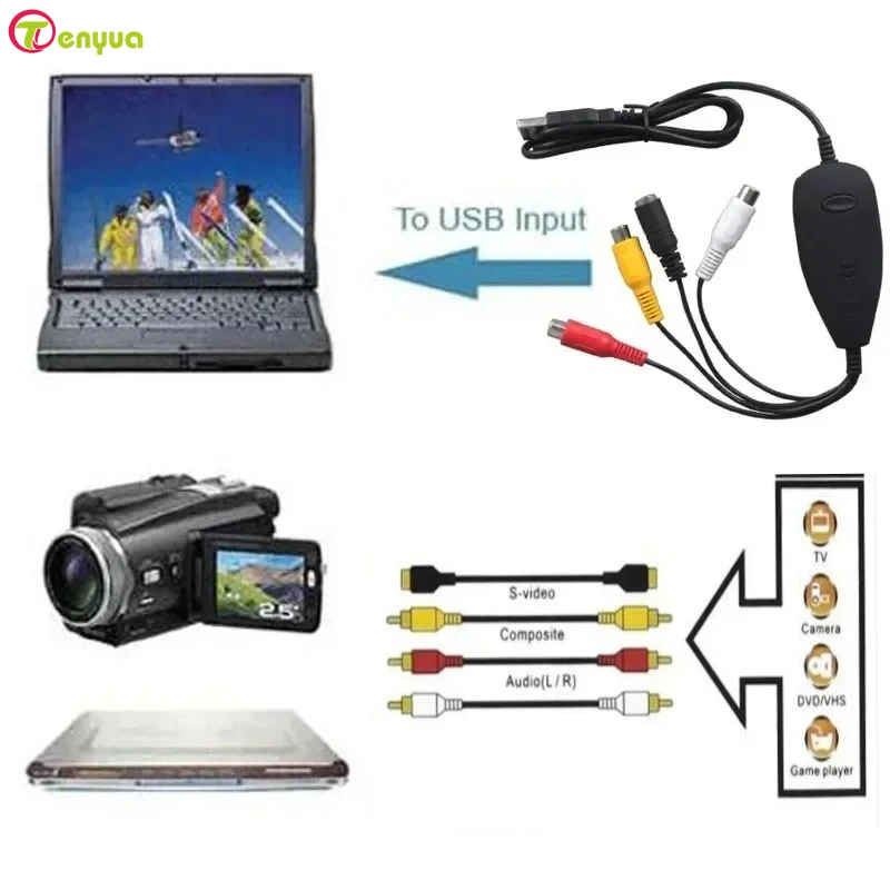 

Ezcap172 USB 2.0 карта захвата аудио и видео преобразование аналогового видео для VHS видеорегистратора видеокамера DVD для Windows Win10