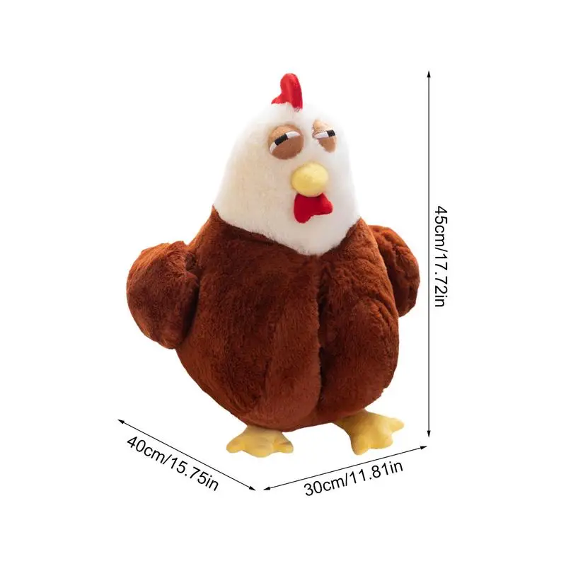 ไก่ Plushies ตุ๊กตาไก่ตุ๊กตาน่ารักไก่ Plushie รูป Huggable Rooster รูปของเล่นสบายสําหรับชายหญิงเด็ก