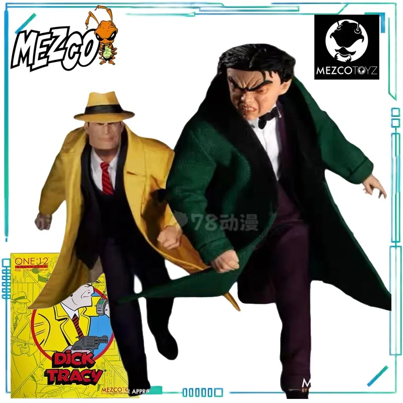 

Mezco Toyz Authentic 1/12 Scale Series, Ultimate Detective - Dick Tracy (two-figure Set), Finished Movable Model, Collectible