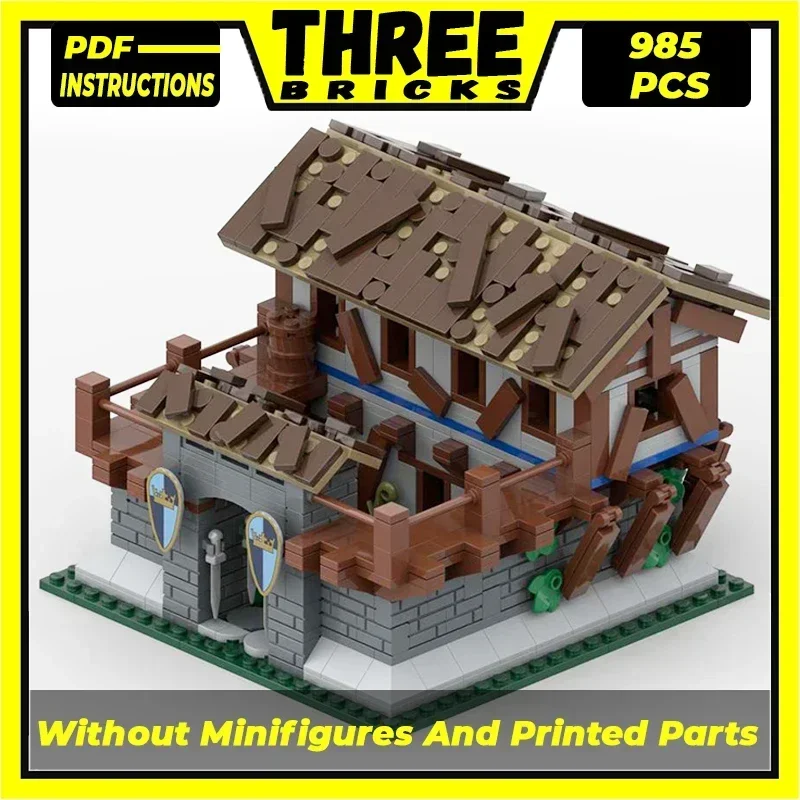 Medieval Street View Model Moc Building Bricks Empire Barracks Technology Modular Blocks Gifts Christmas Toys DIY Sets Assembly