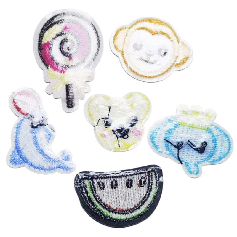 30 Pcs Cute Patches For Clothing Iron On Kids Baby Boys Girls Animals Anime Random Sew Lot Bulk Small Embroidered Pack Parches