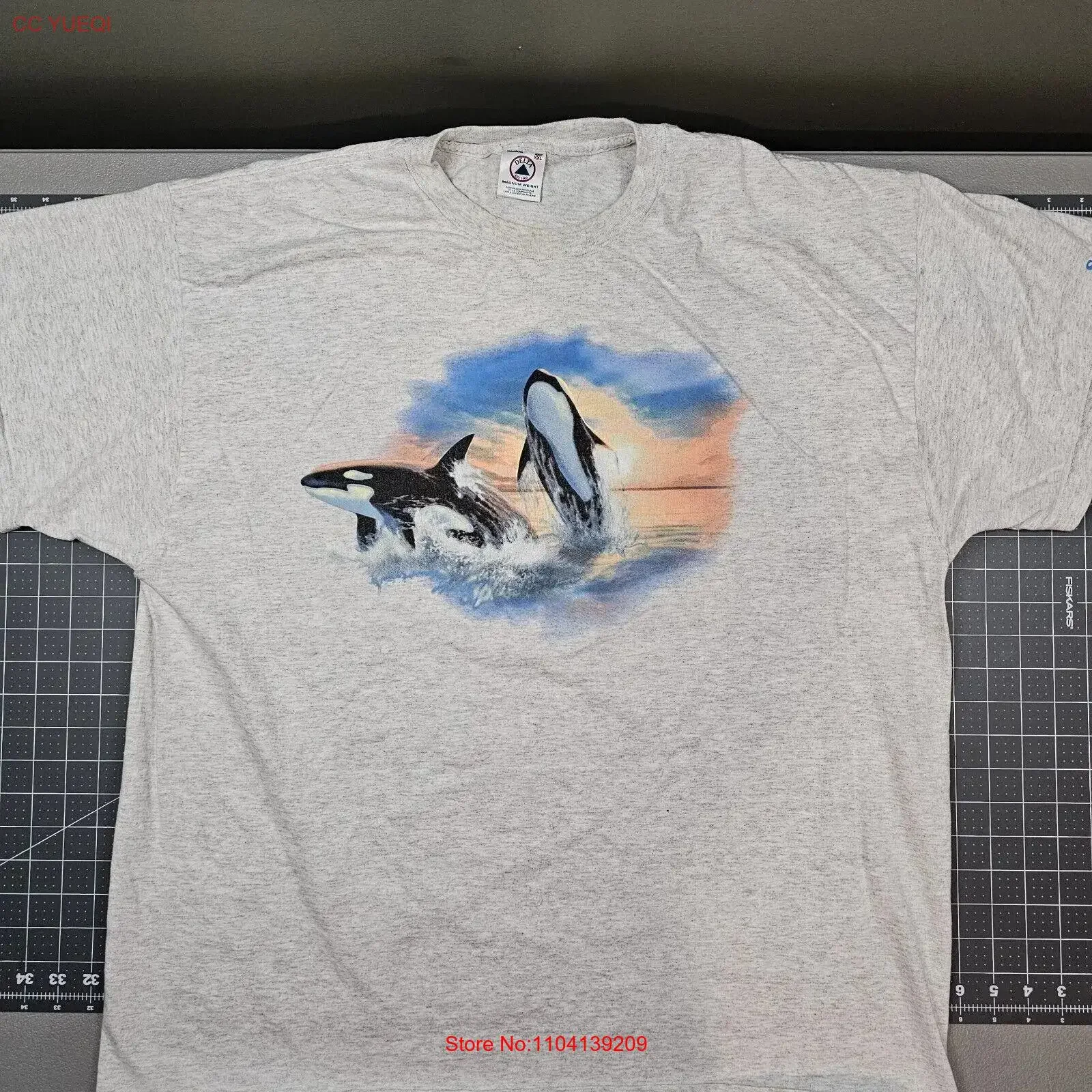 Vintage Sea World Orca T Shirt XXL Killer Whale Dolphin Nature 90s Y2K Vacation vintage Washed Stylish Versatile