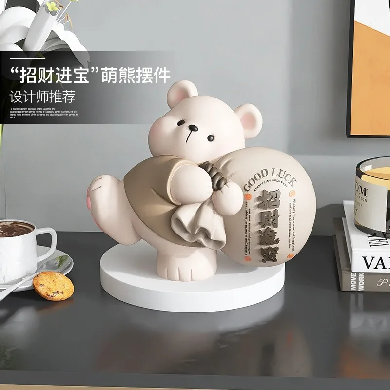 

Joyful Bear Decoration Living Room TV Cabinet Wine Cabinet Home Decor Office Decoration Opening and Relocation Birthday Gift