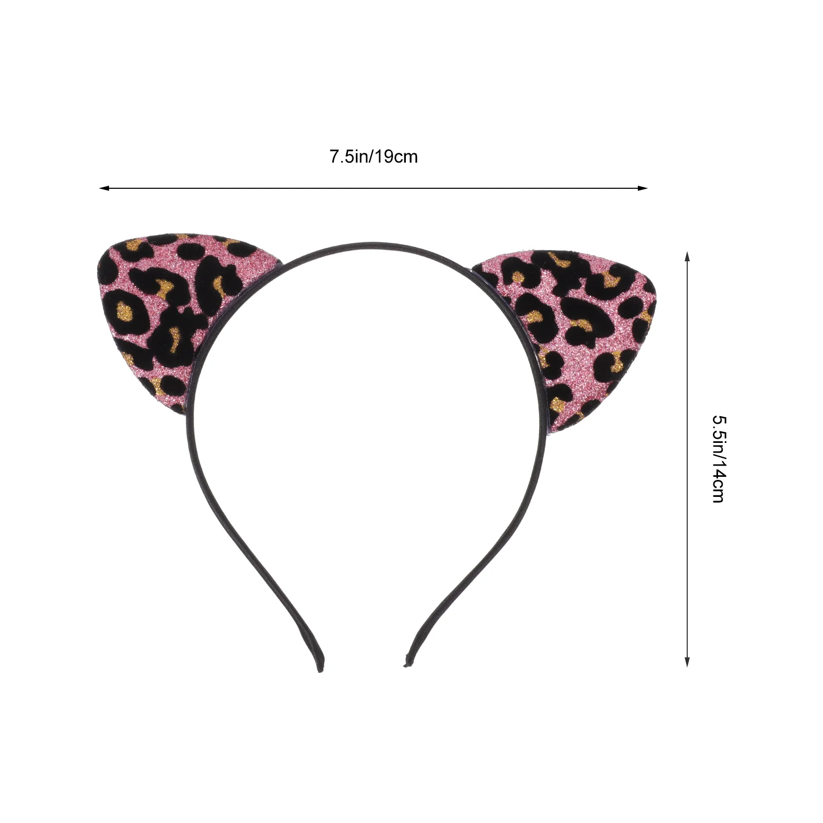 6 Pcs Cat Ears Headband Hair Decor Leopard-print Hoops Accessory Hairband Party Headdress Girl Decors