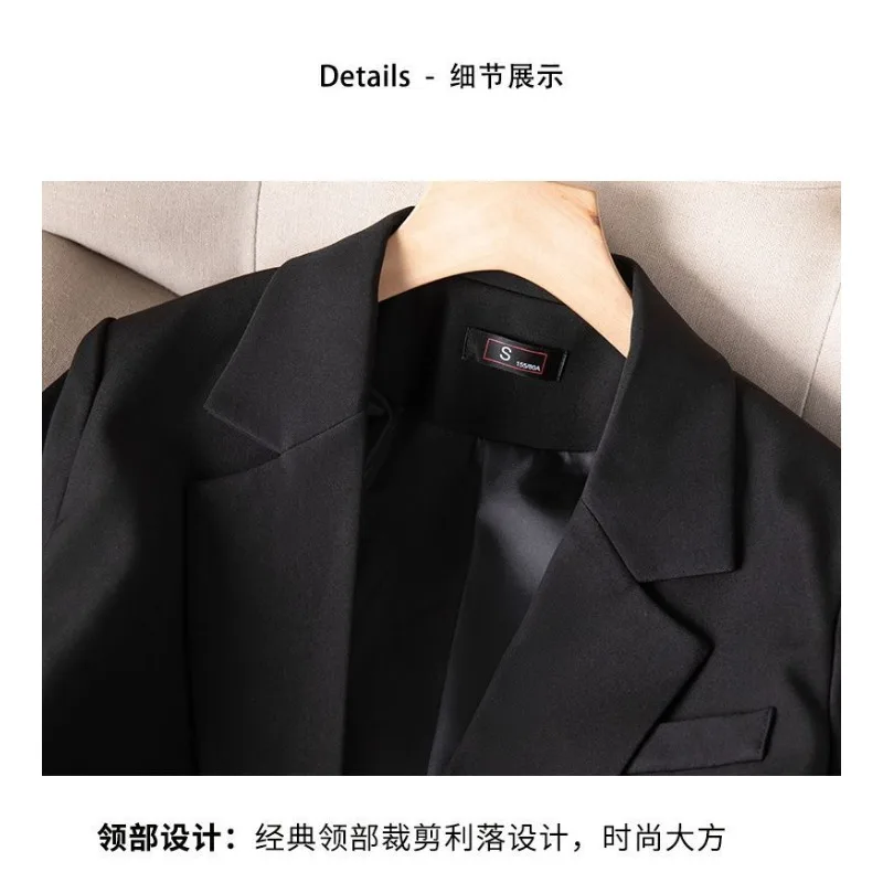 للنساء طية صدر السترة زر بلون طويل الأكمام سترة عصرية عارضة التنقل السترة قمم