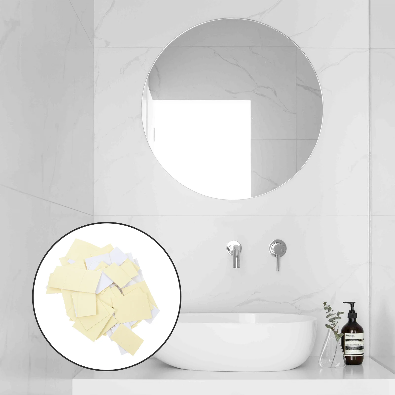 100 قطعة شريط لاصق مزدوج الجوانب ملصق مربع واضح الثقيلة تصاعد منصات لخطافات الحائط المرايا وسادة رغوة لزجة قوية #2