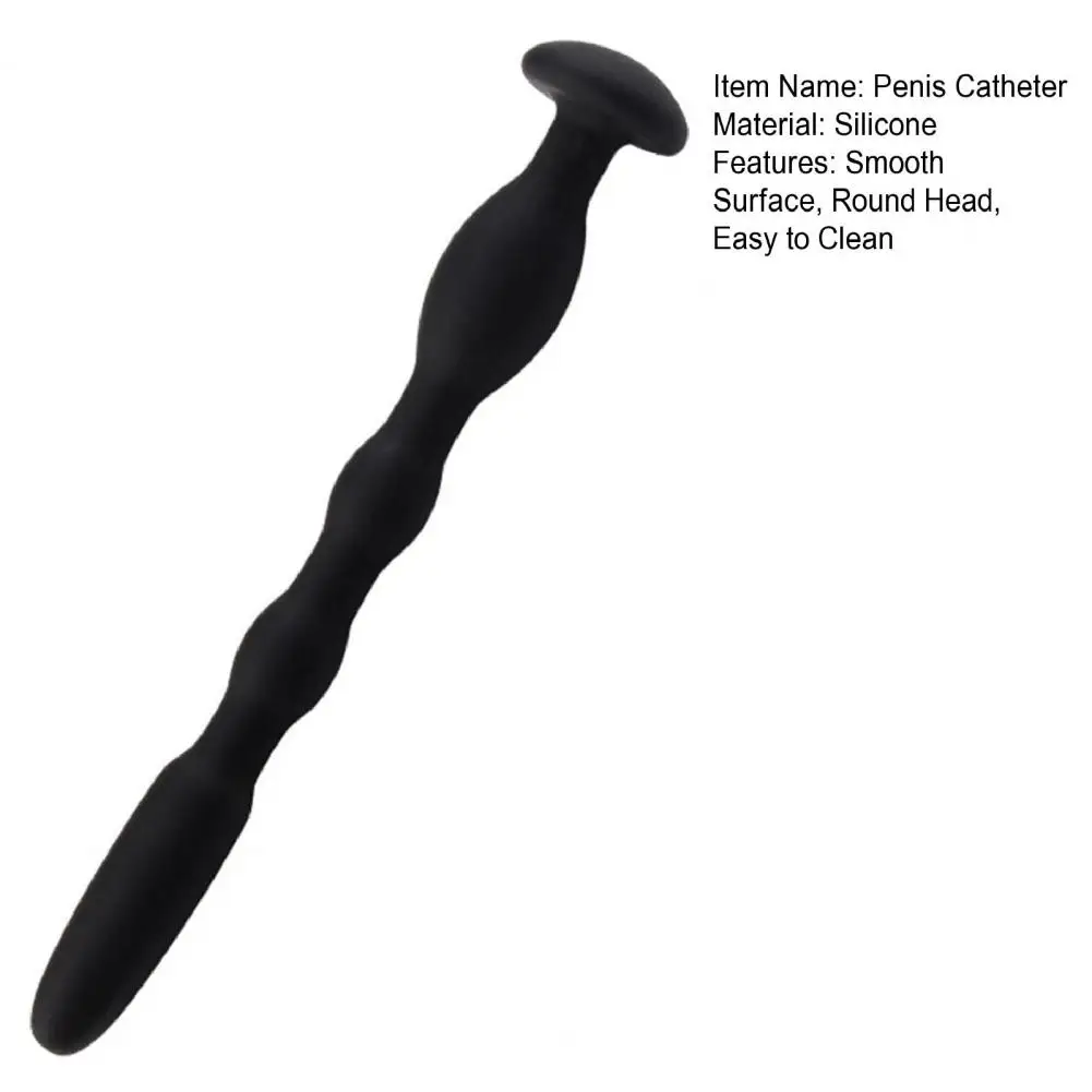 Penis Catheter Smooth Surface Urethral Sounding Rod Adult Sex Toy Silicone Horse Eye Penis Plug Stimulator Male Masturbation